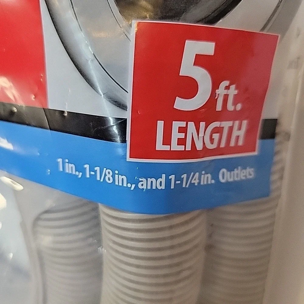 HOMEWORKS Corrugated Washing Machine Discharge Hose 5 ft HRBDIS11B